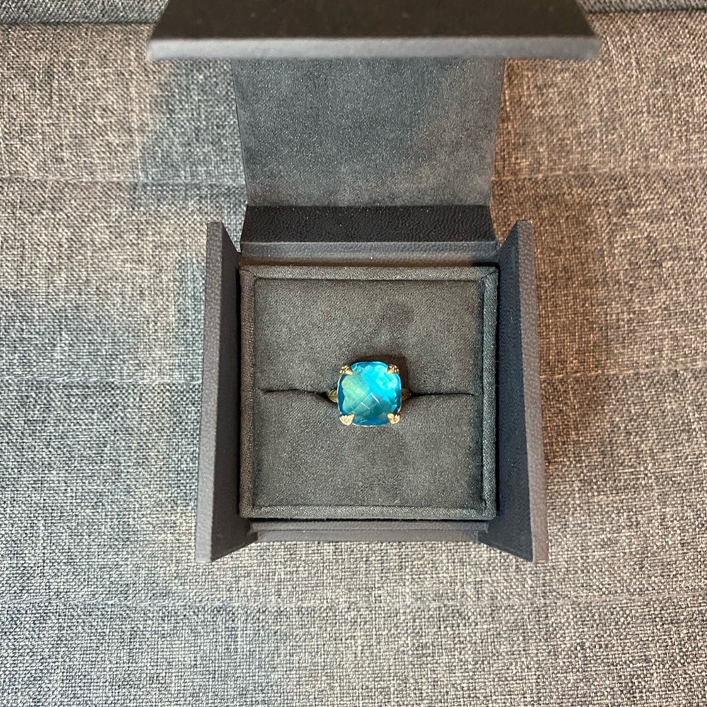 David Yurman Chatelaine Hampton Blue Topaz Ring
